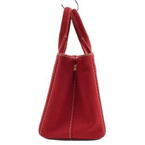 PRADA CANAPA tote bag red x white - Picture 4 of 12